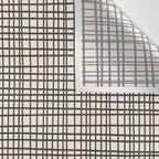 Fine Weave Mid-Century Modern Woven Pattern in Charcoal Gray and Almond Cream Wall Tapestry Gallery Image 3