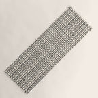 Fine Weave Mid-Century Modern Woven Pattern in Charcoal Gray and Almond Cream Yoga Mat Gallery Image 1