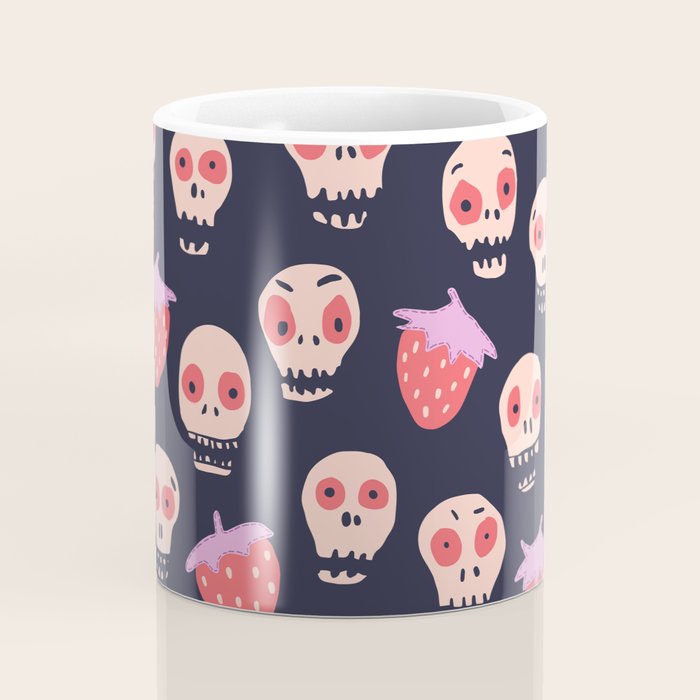 Skulls and strawberries Coffee Mug Gallery Image 4