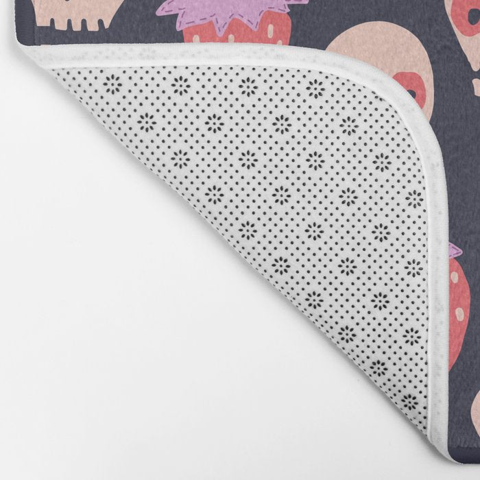 Skulls and strawberries Bath Mat Gallery Image 2