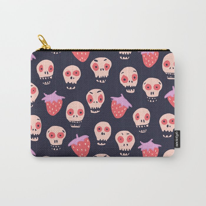 Skulls and strawberries Carry All Pouch Gallery Image 1