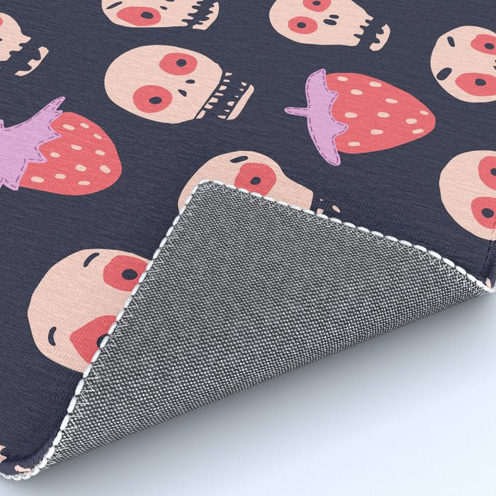 Skulls and strawberries Rug Gallery Image 4