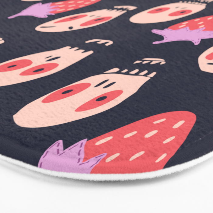Skulls and strawberries Bath Mat Gallery Image 3