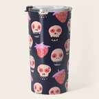 Skulls and strawberries Travel Mug Gallery Image 3