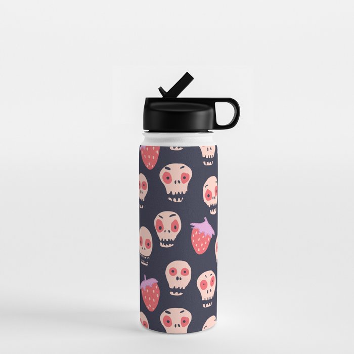 Skulls and strawberries Water Bottle Gallery Image 1