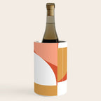 Mid Century Modern Sunset - Terracotta Peach Mustard Wine Chiller Gallery Image 3