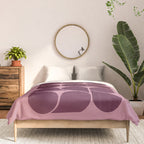Elegant Burgundy Teardrop Pattern on Mauve Comforter Gallery Image 3