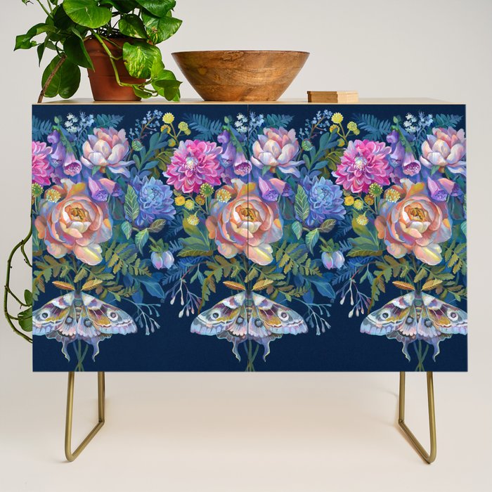 Moth Flower Bouquet Credenza Gallery Image 1