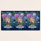 Moth Flower Bouquet Desk Mat Gallery Image 3
