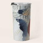 bloom - mixed media collage abstract botanical Travel Mug Gallery Image 3