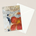 bloom - mixed media collage abstract botanical Stationery Card Gallery Image 2