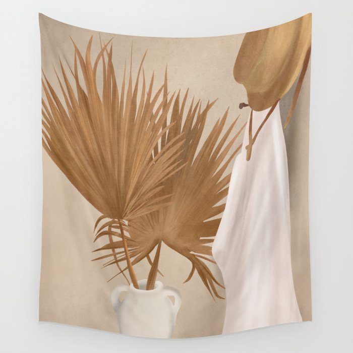 Palm Leaf Decoration Wall Tapestry Gallery Image 1