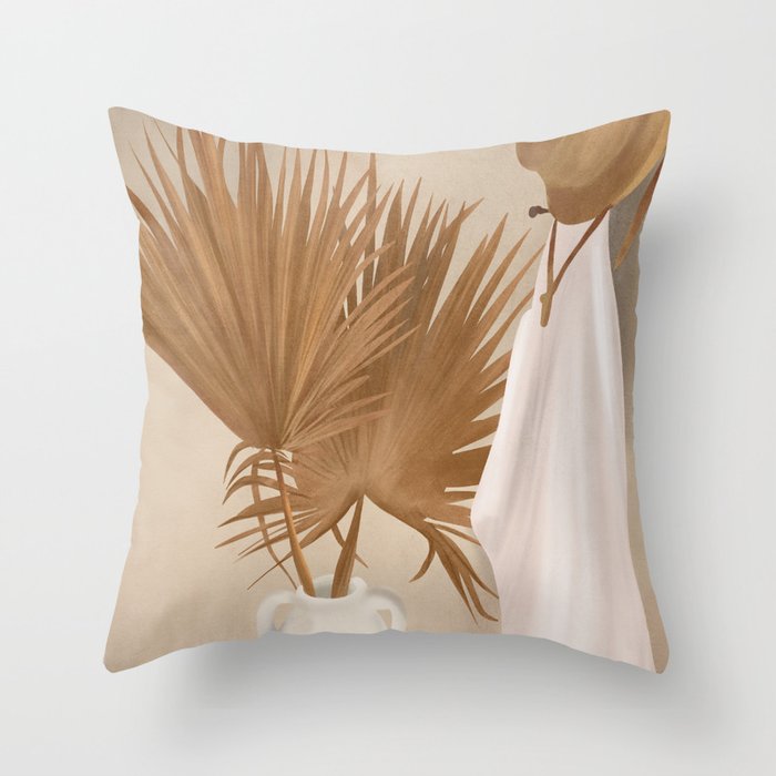 Palm Leaf Decoration Throw Pillow Gallery Image 1