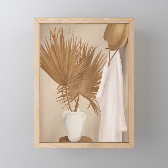 Palm Leaf Decoration Mini Art Print Gallery Image 1