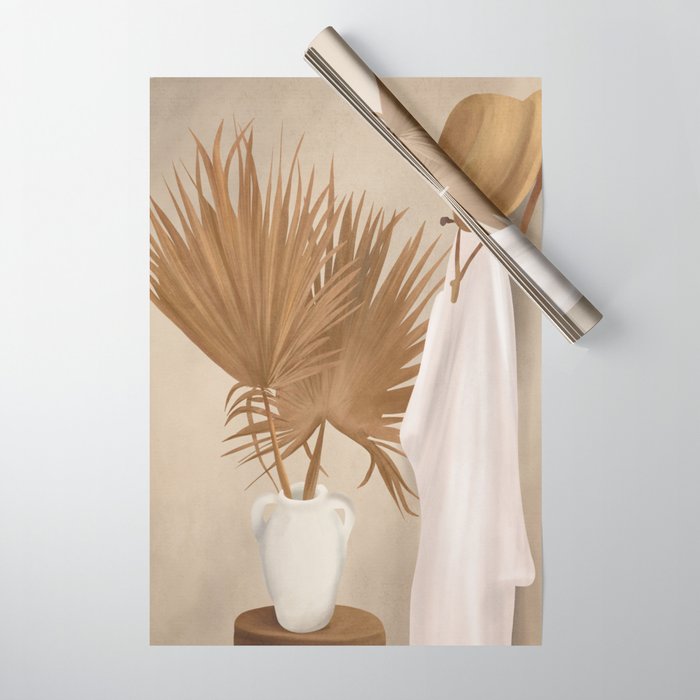 Palm Leaf Decoration Wrapping Paper Gallery Image 1