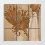 Palm Leaf Decoration Wood Wall Art Gallery Image 1