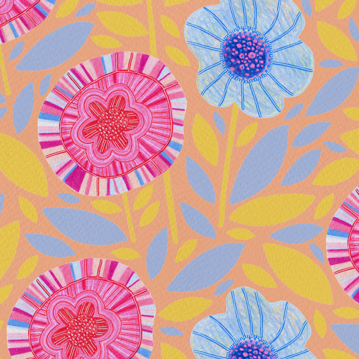 Folk Floral Blossoms in Pastel Pink Coffee Mug Gallery Image 2