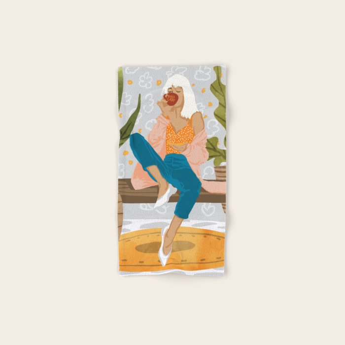 Boss Lady Illustration, Empower Woman Female Feminism, Plant Lady Tea Coffee Painting Towels Gallery Image 1