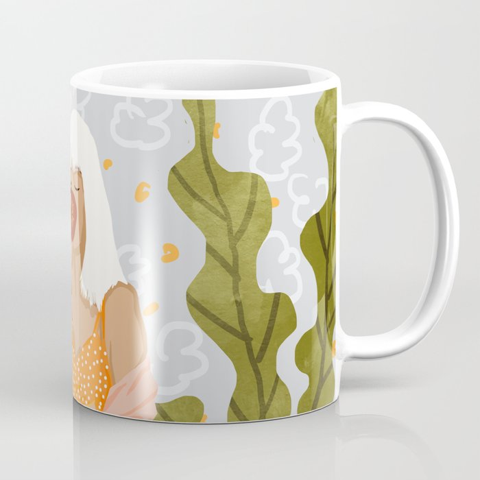 Boss Lady Illustration, Empower Woman Female Feminism, Plant Lady Tea Coffee Painting Coffee Mug Gallery Image 1