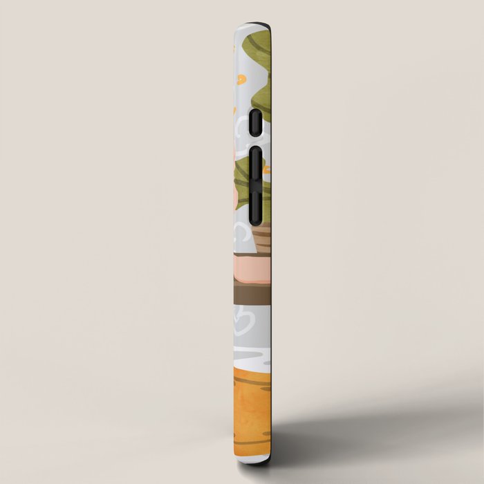 Boss Lady Illustration, Empower Woman Female Feminism, Plant Lady Tea Coffee Painting iPhone Case Gallery Image 2