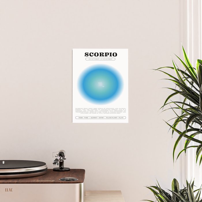 Scorpio Zodiac Aura Print Poster Gallery Image 2
