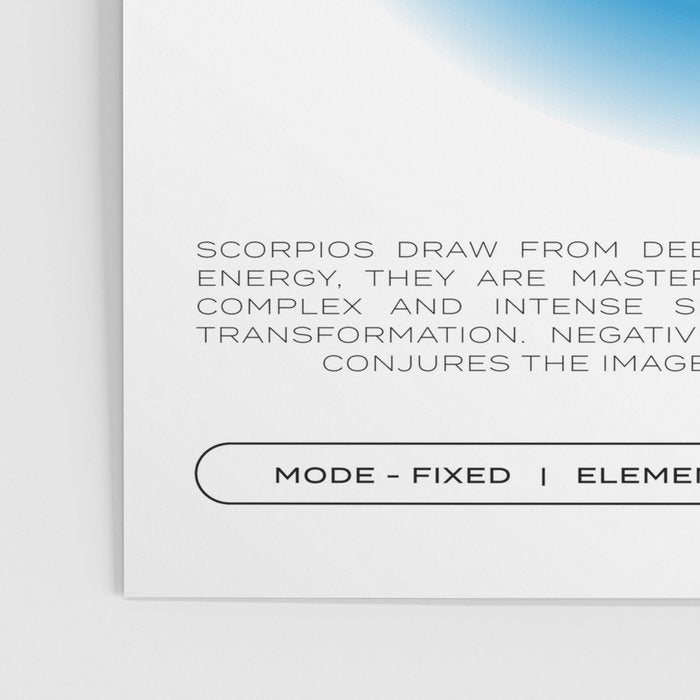 Scorpio Zodiac Aura Print Poster Gallery Image 3