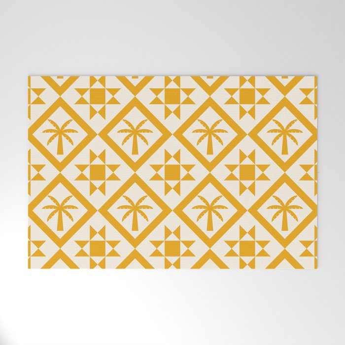 Bohemian Geometric Pattern 03A Welcome Mat Gallery Image 1