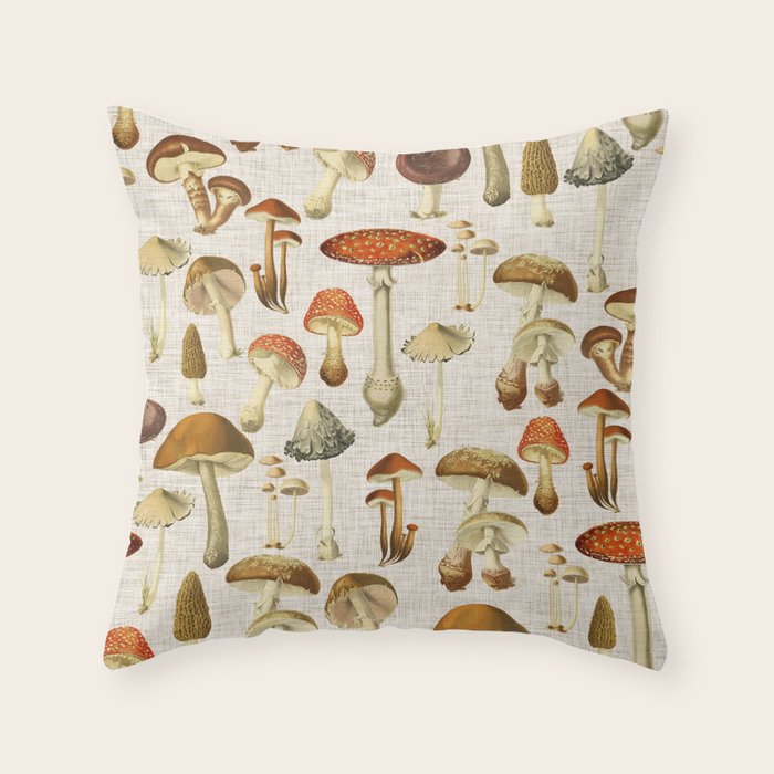 Mushroom Throw Pillow Gallery Image 6
