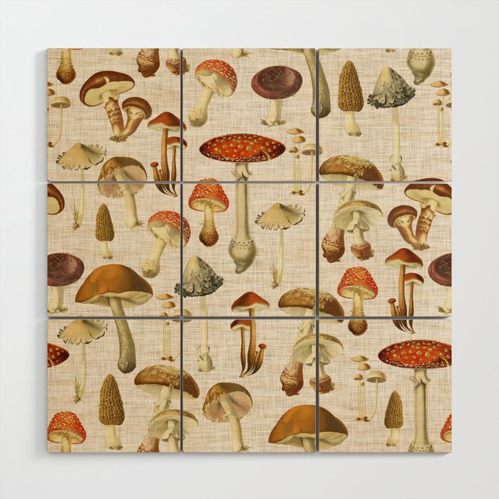 Mushroom Wood Wall Art Gallery Image 1