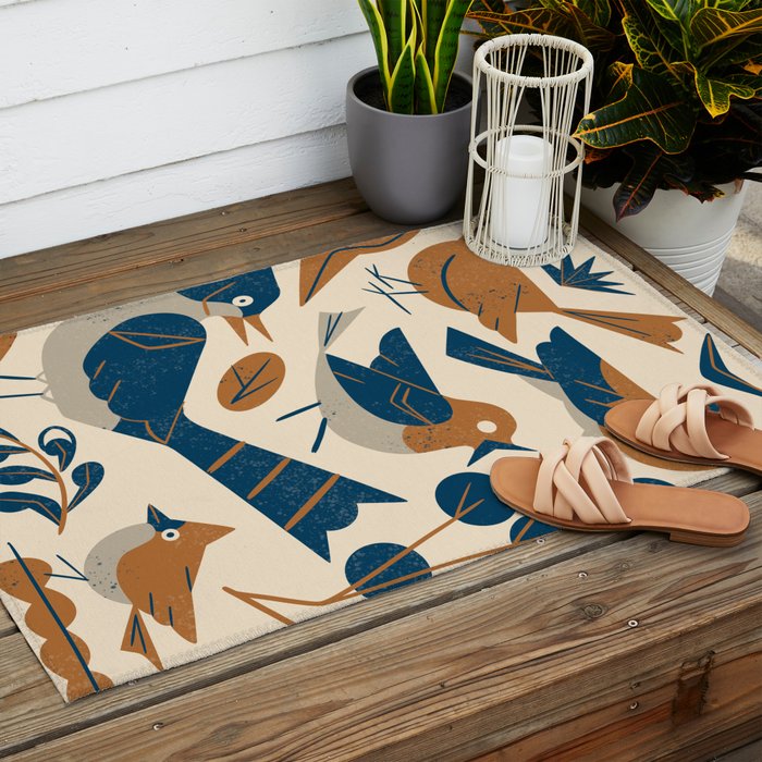 Woodland Songbirds Outdoor Rug Gallery Image 2