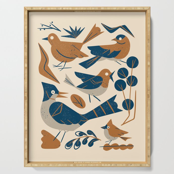 Woodland Songbirds Serving Tray Gallery Image 1
