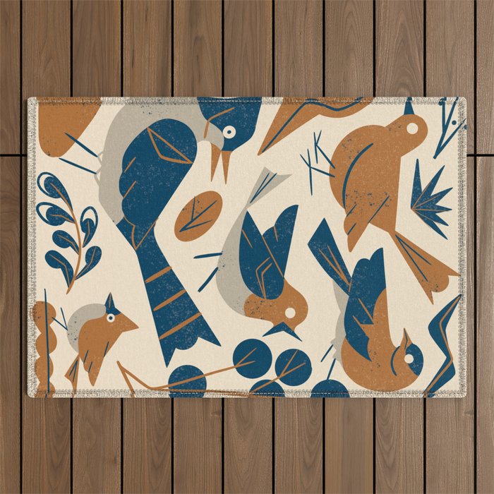 Woodland Songbirds Outdoor Rug Gallery Image 1