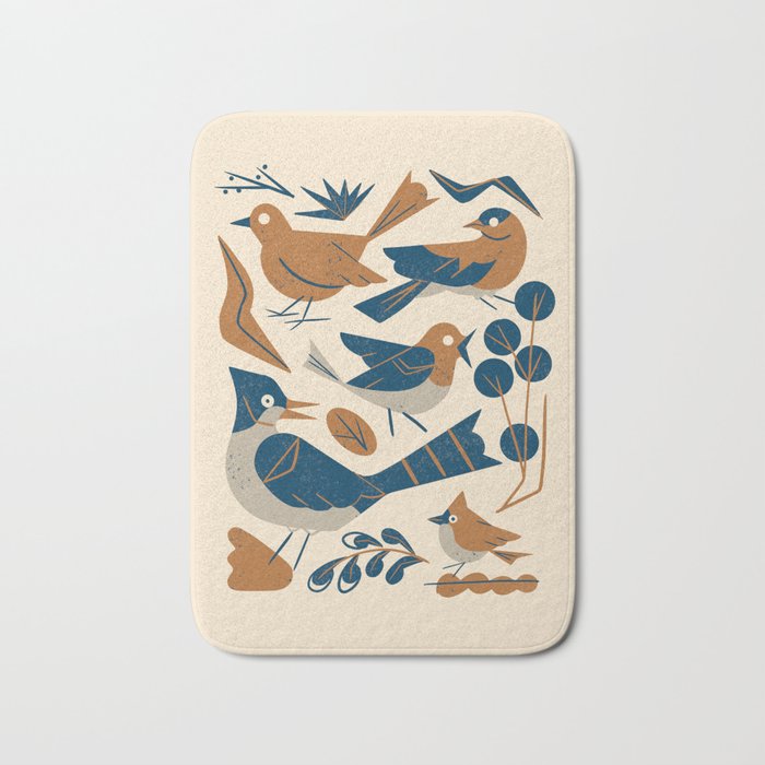 Woodland Songbirds Bath Mat Gallery Image 1