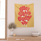 Fiery flowers Wall Tapestry Gallery Image 2