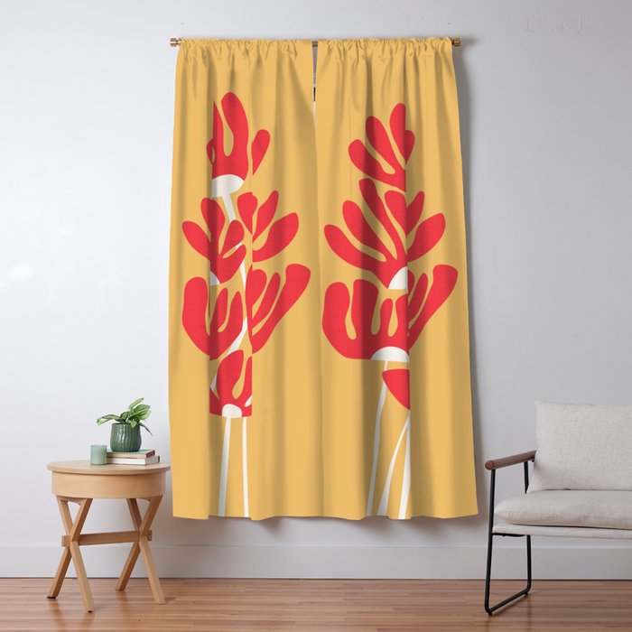 Fiery flowers Window Curtain Gallery Image 5