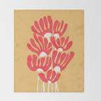 Fiery flowers Throw Blanket Gallery Image 2