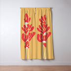 Fiery flowers Window Curtain Gallery Image 3