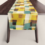 Abstract Linocut Pattern #10 Table Runner Gallery Image 1