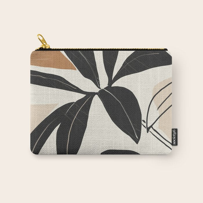 Modern Abstract Art Plant Carry All Pouch Gallery Image 1