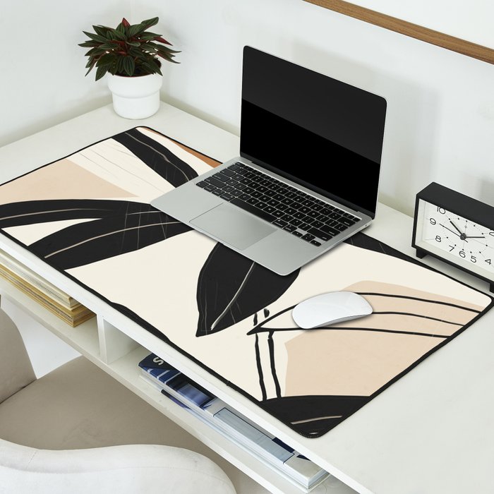Modern Abstract Art Plant Desk Mat Gallery Image 2