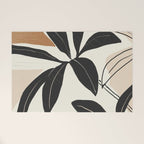 Modern Abstract Art Plant Welcome Mat Gallery Image 1