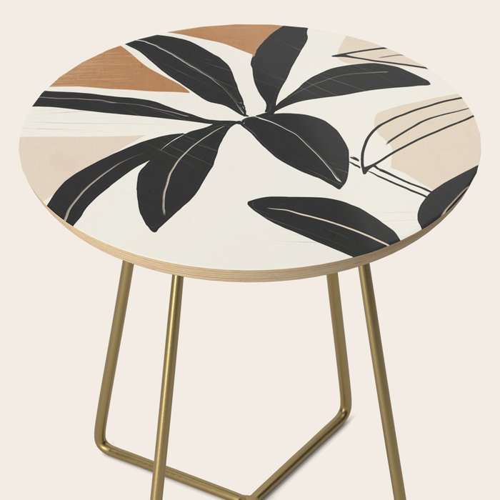 Modern Abstract Art Plant Side Table Gallery Image 2