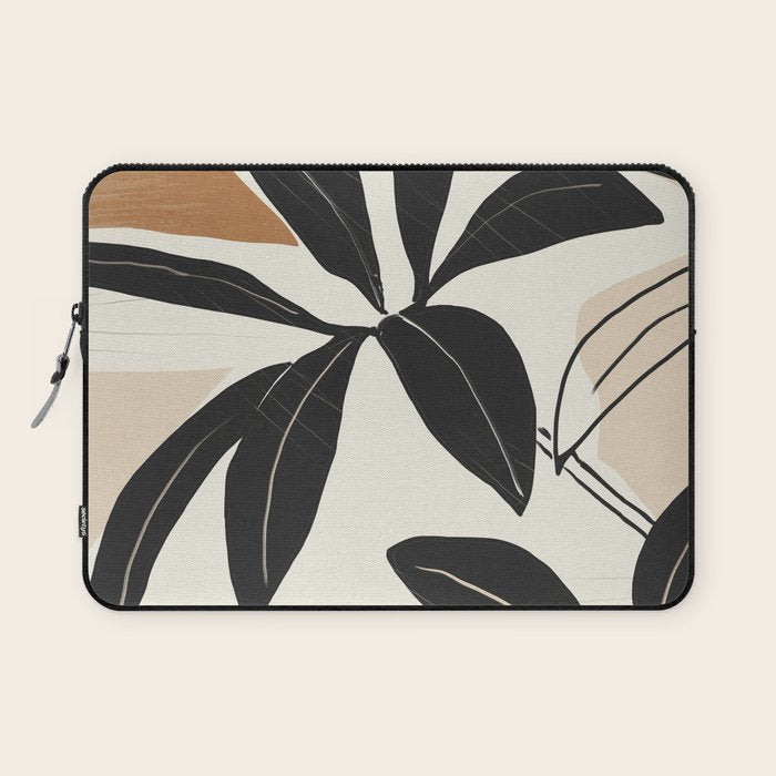 Modern Abstract Art Plant Laptop Sleeve Gallery Image 1