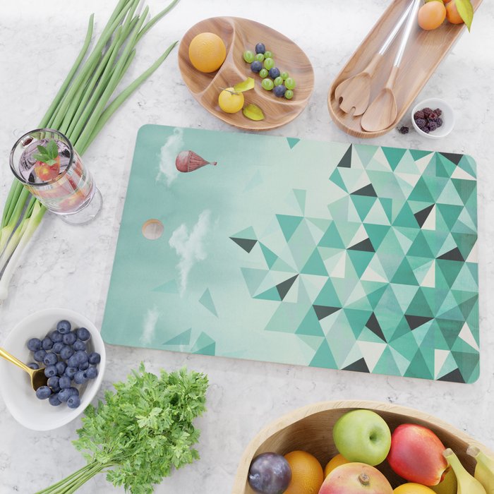 Emerald City (Blue Sky Version) Cutting Board Gallery Image 2