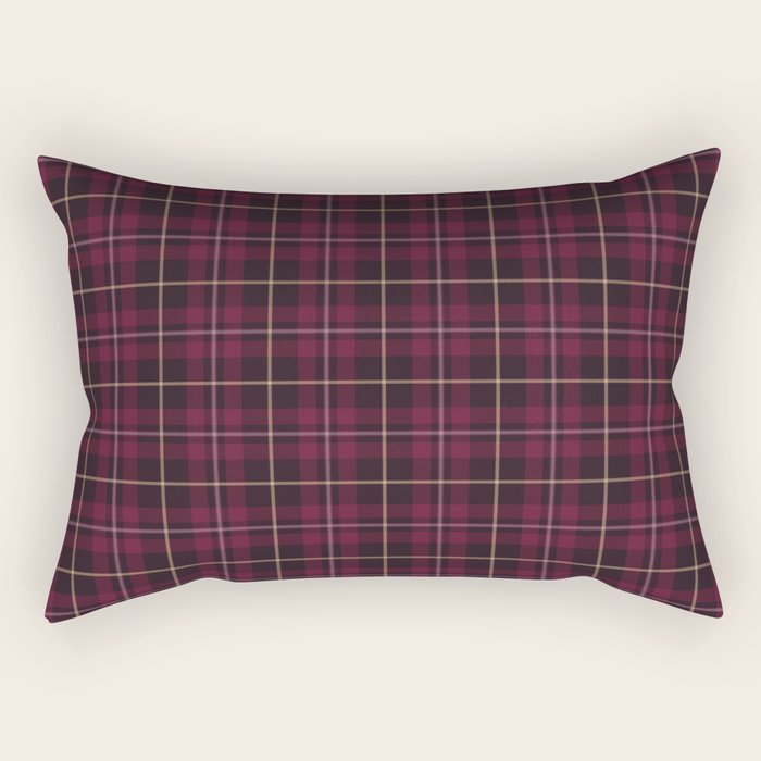 blackberry tartan Rectangular Pillow Gallery Image 1