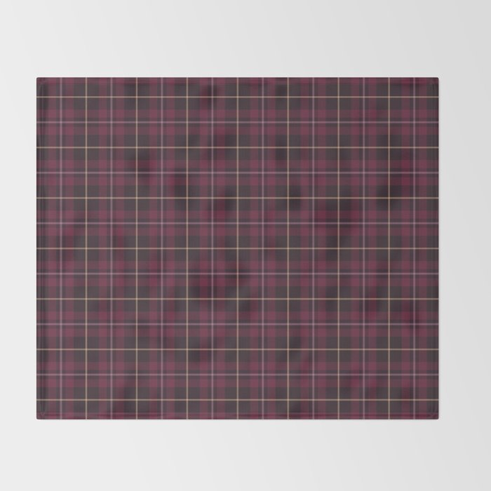 blackberry tartan Throw Blanket Gallery Image 2