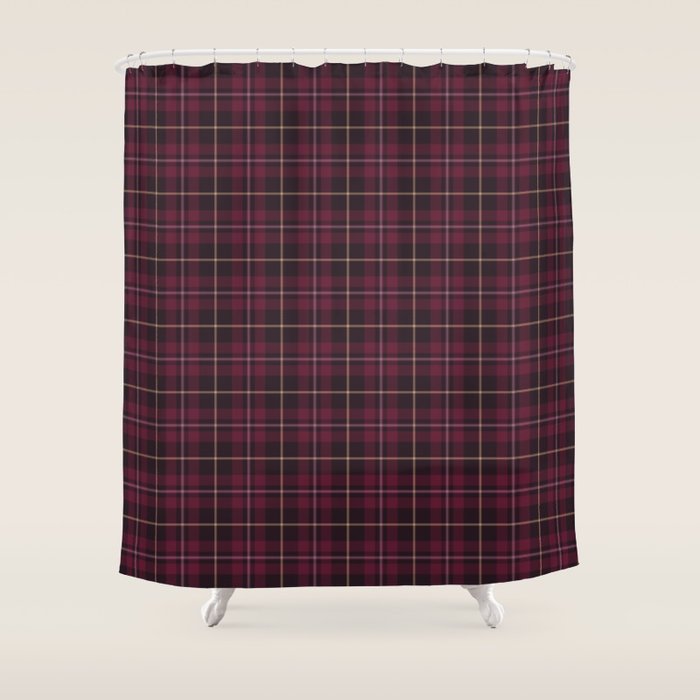 blackberry tartan Shower Curtain Gallery Image 1