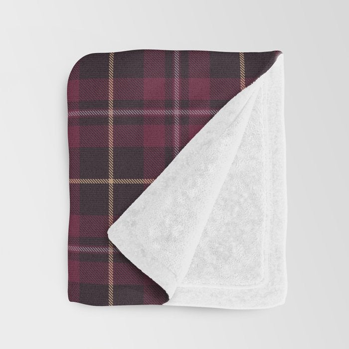 blackberry tartan Throw Blanket Gallery Image 3