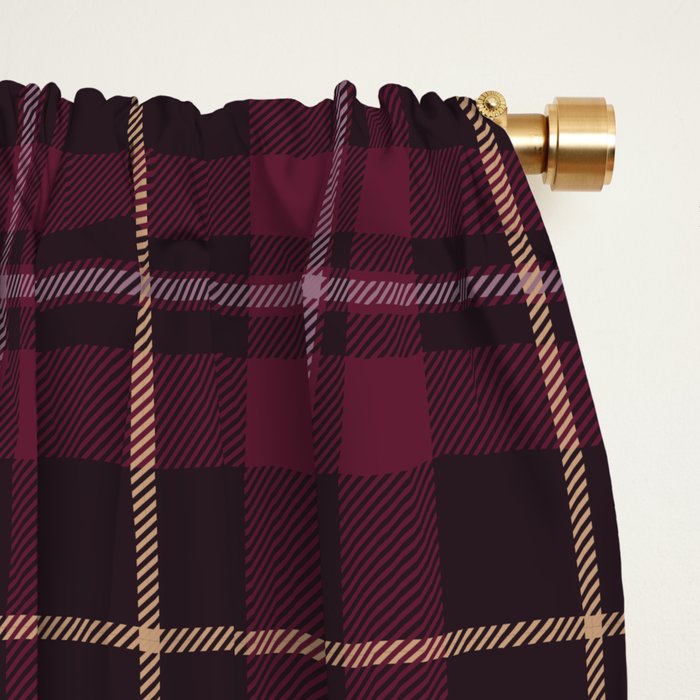 blackberry tartan Window Curtain Gallery Image 2