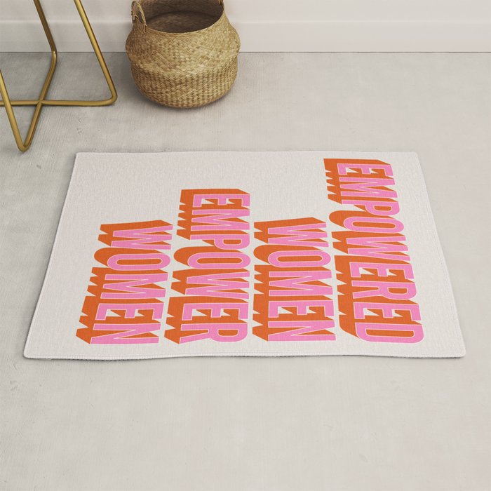 Empowered Women Empower Women (Pink Orange) Rug Gallery Image 1